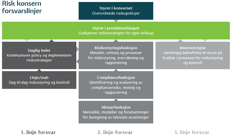 ulike forretningsområder gjennom datterselskaper. Det enkelte datterselskap er eksponert for ulike risikoer. Konsernet legger vekt på å ha løpende styring og kontroll på virksomhetene.