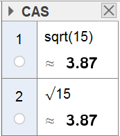 24 NB! Endre tilbake innstillingene før du går ut av GeoGebra!