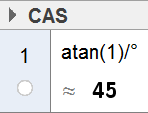 28 Å legge inn betingelser Trigonometri NB! Husk å legge til gradtegnet når du bruker enheten grader (Deg). I GeoGebra står symbolet for formelen Tilsvarende står / for 180. π 180.