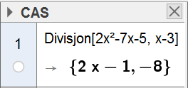 46 Fartsvektor og akselerasjonsvektor Vi tegner fartsvektoren v (1) med kommandoen Vektor[r(1),r(1)+r (1)]. Akselerasjonsvektoren a (1) tegner vi med kommandoen Vektor[r(1),r(1)+r (1)].