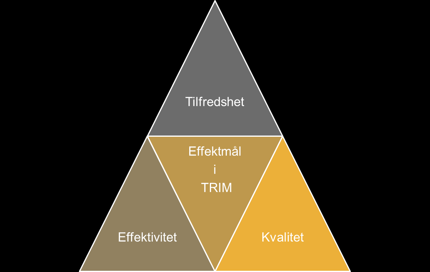 Effektmål og styringsparametere Tilfredshet Kundetilfredshet Brukertilfredshet