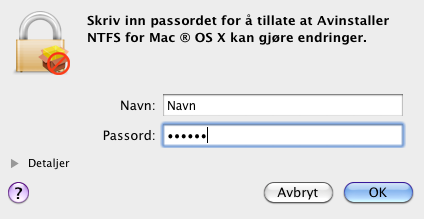 21 Avinstallere driveren Gjør følgende for å avinstallere Paragon NTFS for Mac OS X : 1.