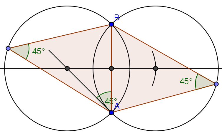 til oppgaver i avsnitt.4.4 Oppgaver..4. Konstruer tangenten til en sirkel fra et punkt utenfor sirkelen..4. A og B er to punkter i planet.