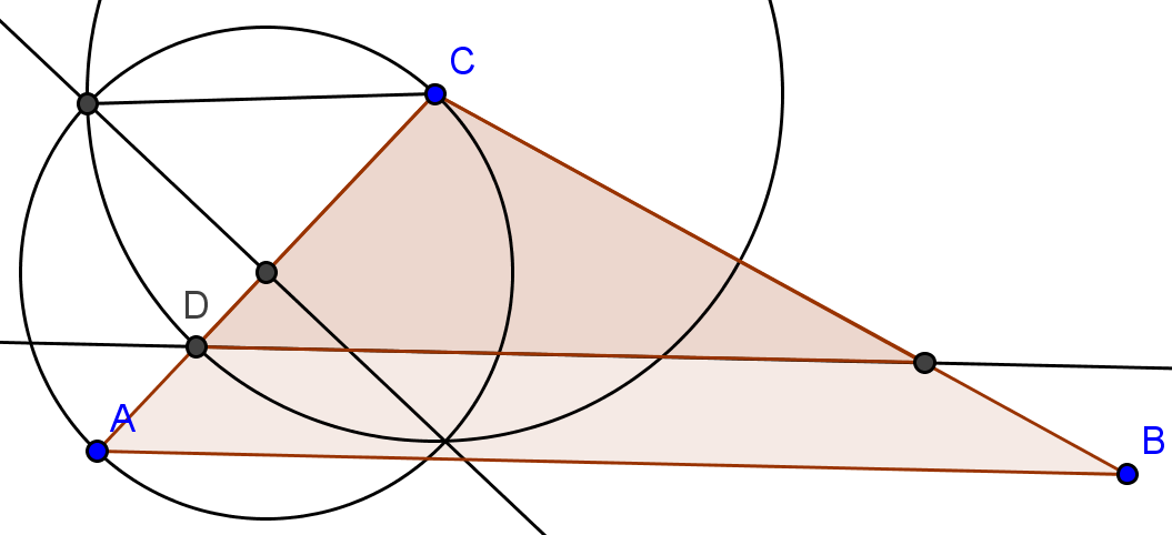 til oppgaver i avsnitt.4.4.40 Gitt en vilkårlig trekant. Konstruer en linje som er parallell med en av sidene og halverer trekantens areal.