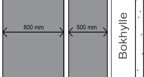 Trinn 4: Valg av bredder RexVa XM har 20, 50, 80 og 100 cm bredde med lik effekt som kan benyttes for best mulig total fordeling. Se eksempel figur 3.