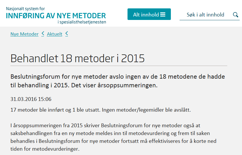 Eller er helseøkonomiske analyser et viktig