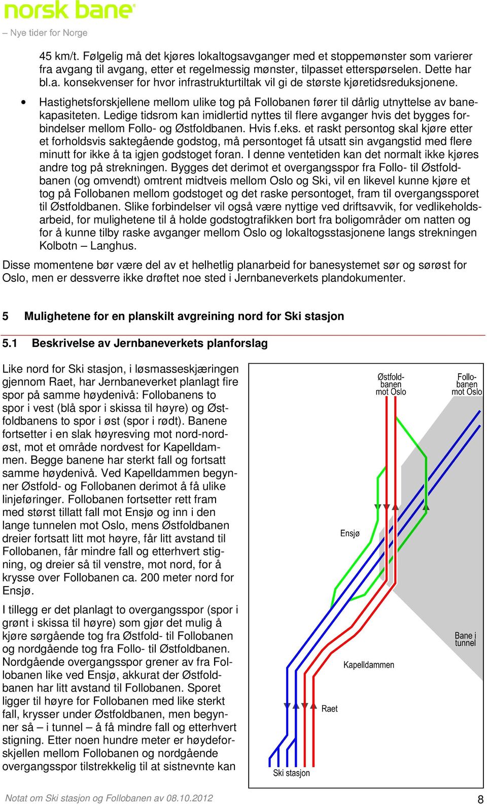 Ledige tidsrom kan imidlertid nyttes til flere avganger hvis det bygges forbindelser mellom Follo- og Østfoldbanen. Hvis f.eks.