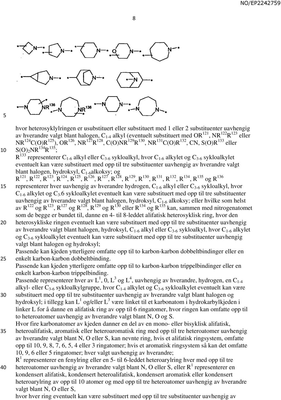 alkylet og C 3-6 sykloalkylet eventuelt kan være substituert med opp til tre substituenter uavhengig av hverandre valgt blant halogen, hydroksyl, C 1-6 alkoksy; og R 121, R 122, R 123, R 124, R 12, R