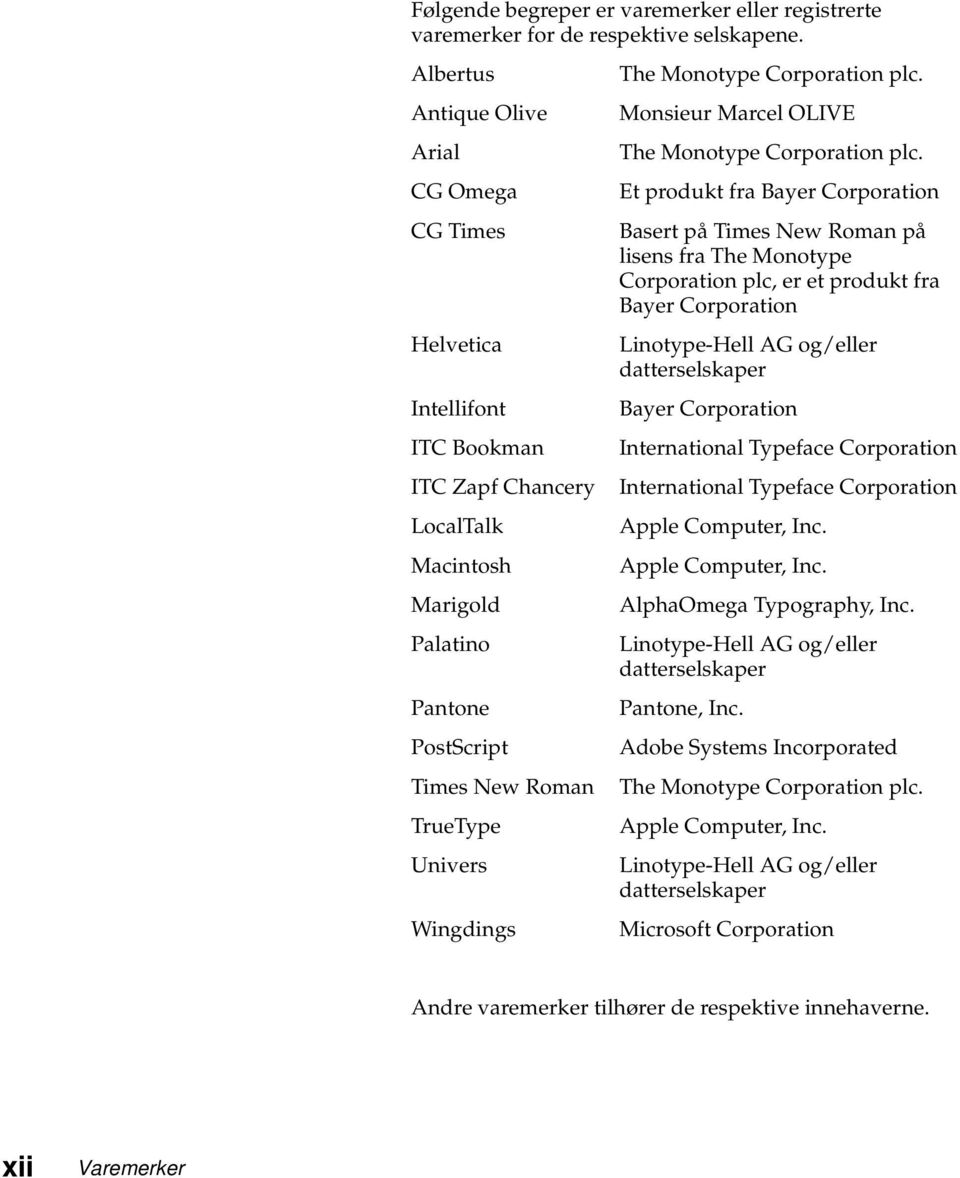 The Monotype Corporation plc. Monsieur Marcel OLIVE The Monotype Corporation plc.