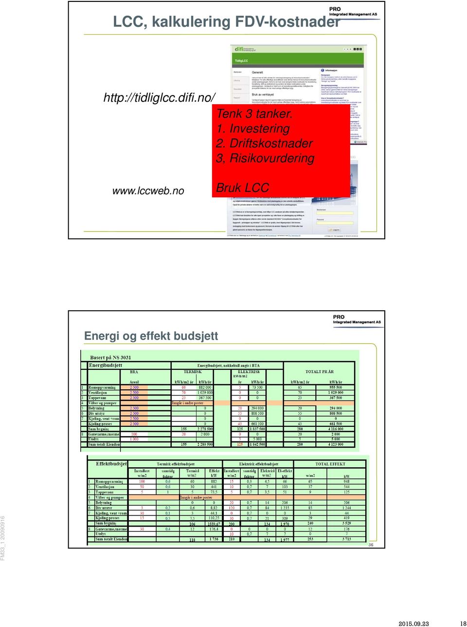 Driftskostnader 3, Risikovurdering www.lccweb.