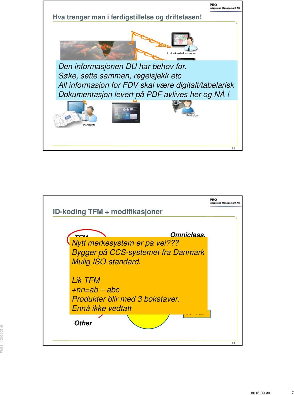 og NÅ! 13 ID-koding TFM + modifikasjoner TFM Omniclass, Nytt merkesystem er på vei?