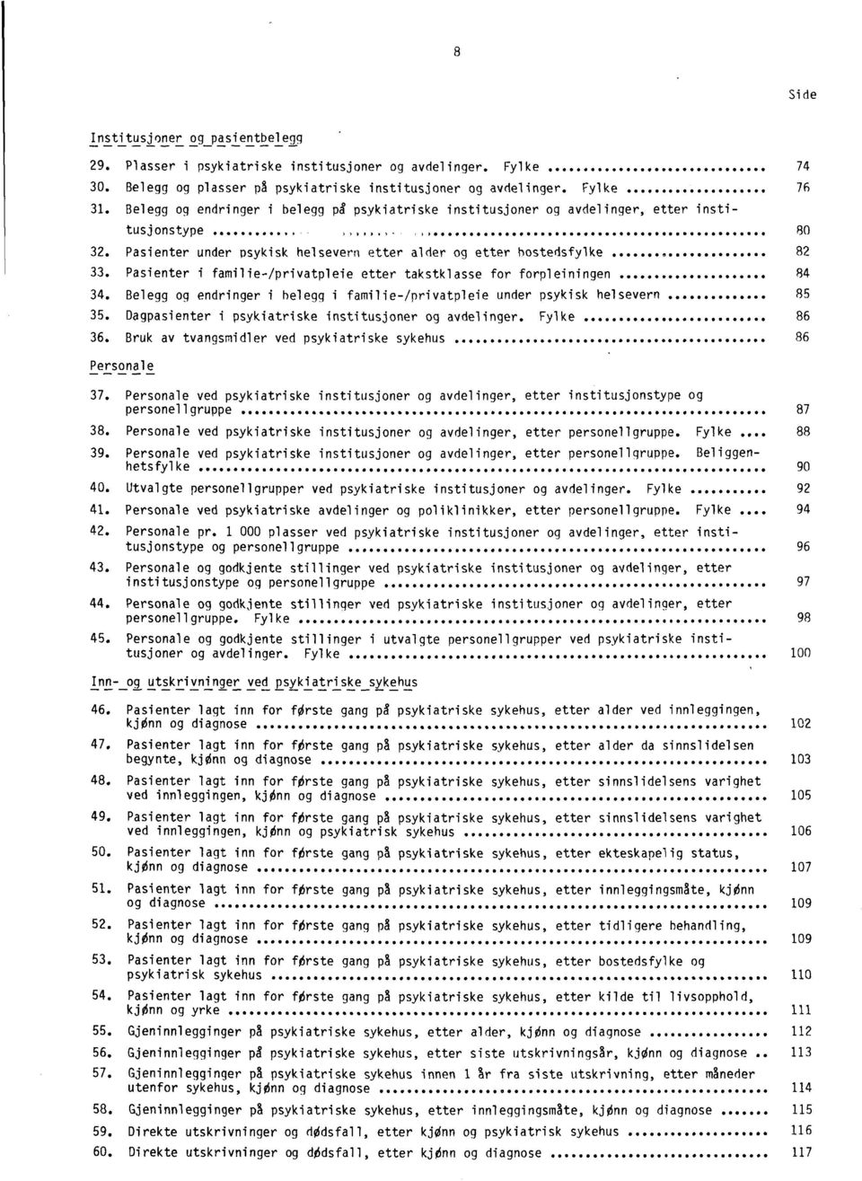 ...... 82 33. Pasienter i familie-/privatpleie etter takstklasse for forpleiningen 84 34. Belegg og endringer i belegg i familie-/privatpleie under psykisk helsevern 85 35.