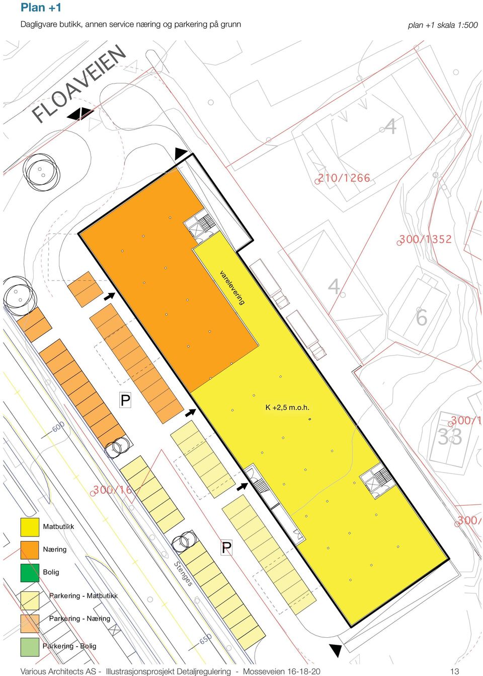 33 300/1 300/16 Matbutikk Næring P 300/ Stenges Bolig Parkering - Matbutikk Parkering -