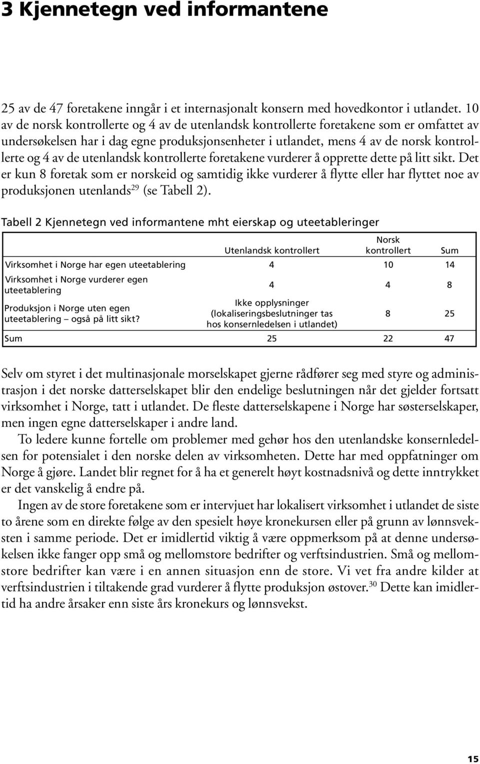 utenlandsk kontrollerte foretakene vurderer å opprette dette på litt sikt.