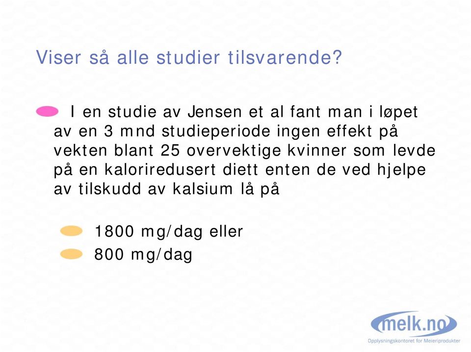 studieperiode ingen effekt på vekten blant 25 overvektige kvinner