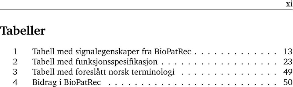 ................. 23 3 Tabell med foreslått norsk terminologi.