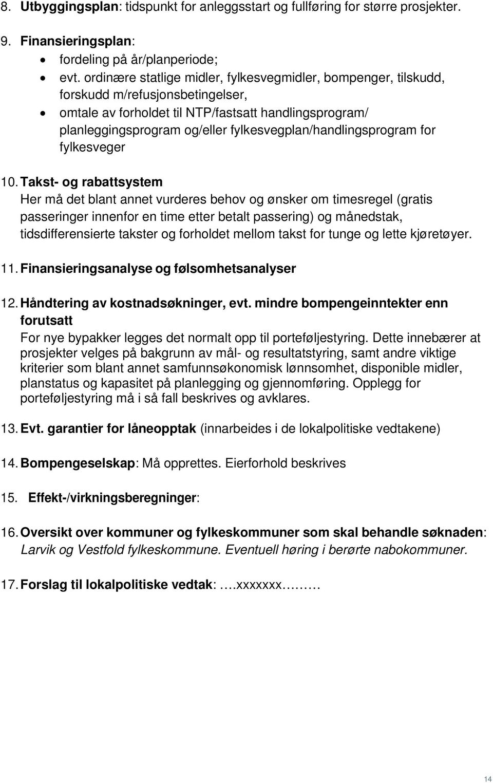 fylkesvegplan/handlingsprogram for fylkesveger 10.