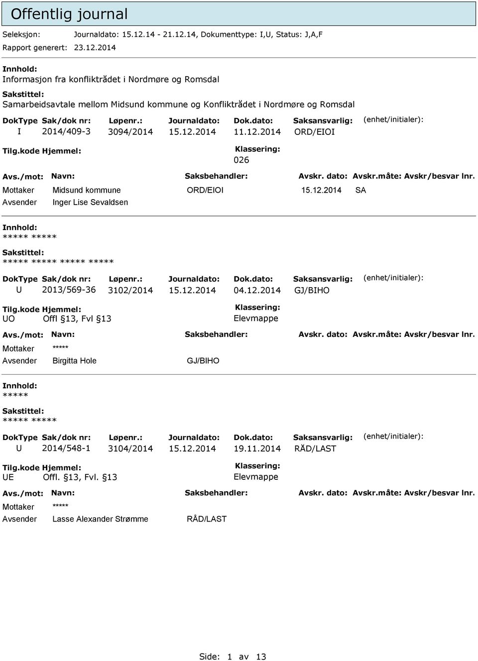 14, Dokumenttype:,, Status: J,A,F 23.12.