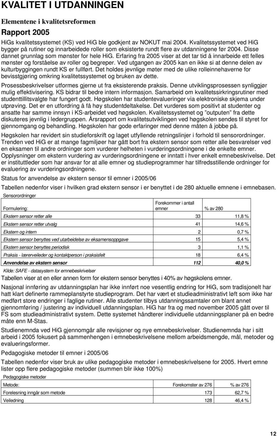 Erfaring fra 2005 viser at det tar tid å innarbeide ett felles mønster og forståelse av roller og begreper. Ved utgangen av 2005 kan en ikke si at denne delen av kulturbyggingen rundt KS er fullført.