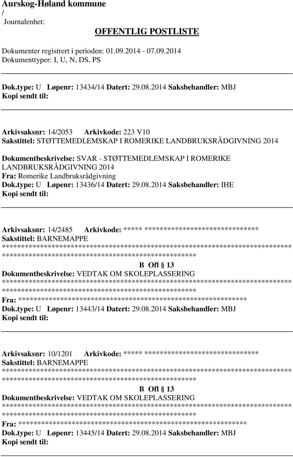 LANDBRUKSRÅDGIVNING 2014 Fra: Romerike Landbruksrådgivning Dok.type: U Løpenr: 1343614 Datert: 29.08.