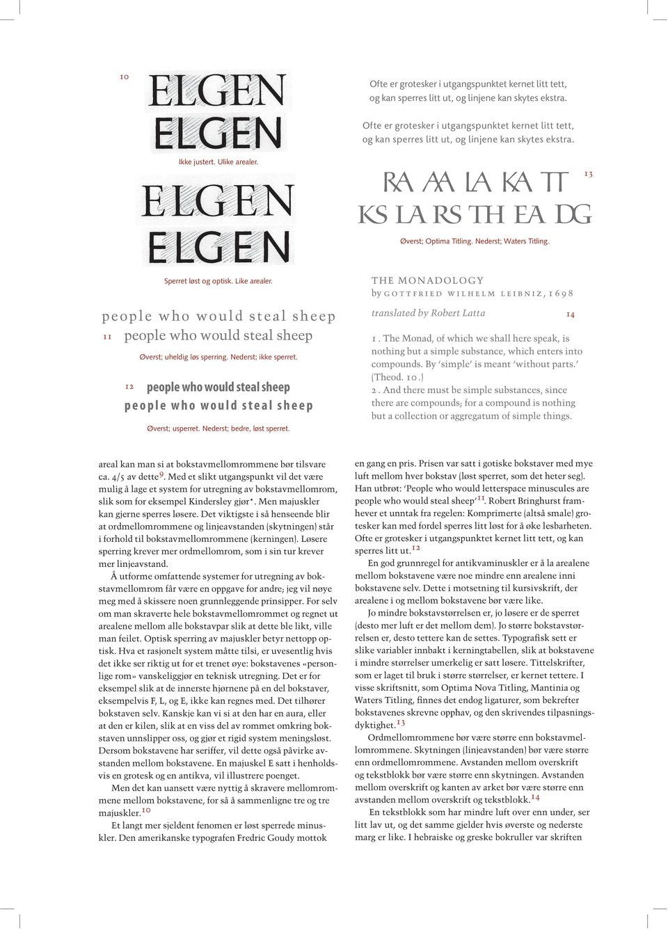 . Like arealer. 11 Øverst; uheldig løs sperring. Nederst; ikke sperret. 12 THE MONADOLOGY by g o t t f r i e d w i l h e l m l e i b n i z, 1 6 9 8 translated by Robert Latta 14 1.