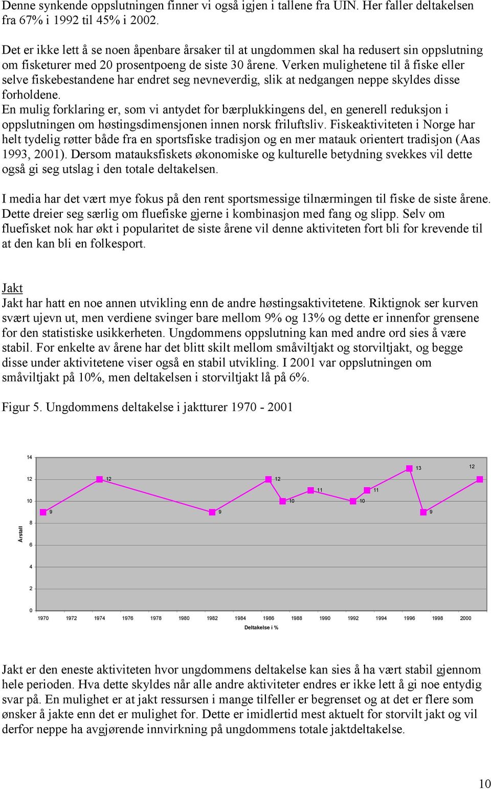 Verken mulighetene til å fiske eller selve fiskebestandene har endret seg nevneverdig, slik at nedgangen neppe skyldes disse forholdene.