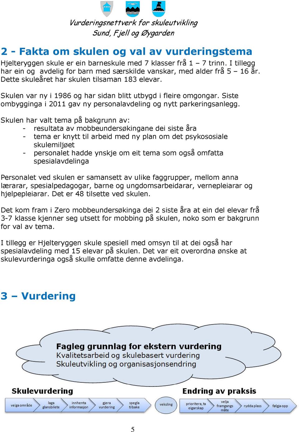 Skulen har valt tema på bakgrunn av: - resultata av mobbeundersøkingane dei siste åra - tema er knytt til arbeid med ny plan om det psykososiale skulemiljøet - personalet hadde ynskje om eit tema som