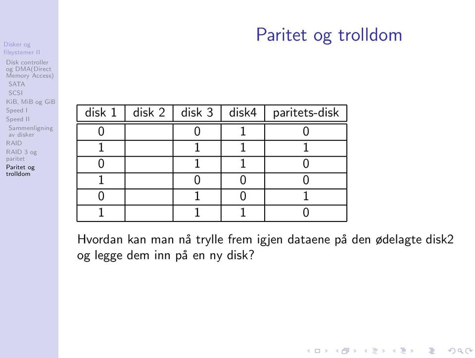 Hvordan kan man nå trylle frem igjen dataene