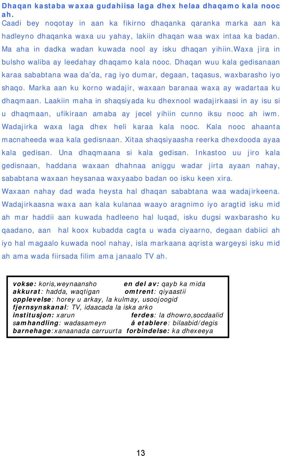 waxa jira in bulsho waliba ay leedahay dhaqamo kala nooc. Dhaqan wuu kala gedisanaan karaa sababtana waa da da, rag iyo dumar, degaan, taqasus, waxbarasho iyo shaqo.