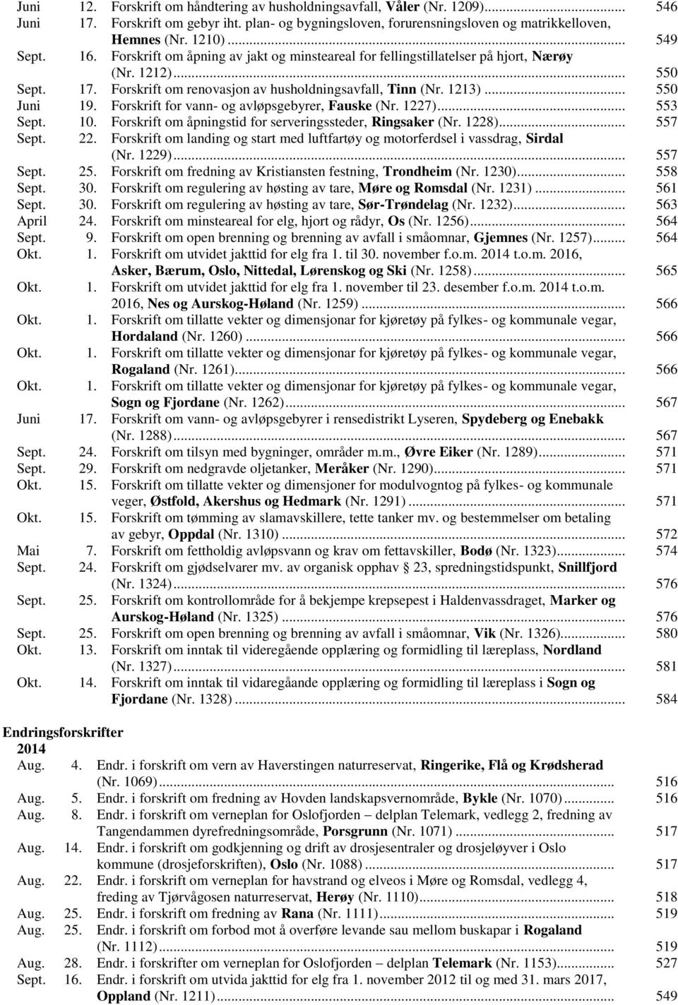 .. 550 Juni 19. Forskrift for vann- og avløpsgebyrer, Fauske (Nr. 1227)... 553 Sept. 10. Forskrift om åpningstid for serveringssteder, Ringsaker (Nr. 1228)... 557 Sept. 22.