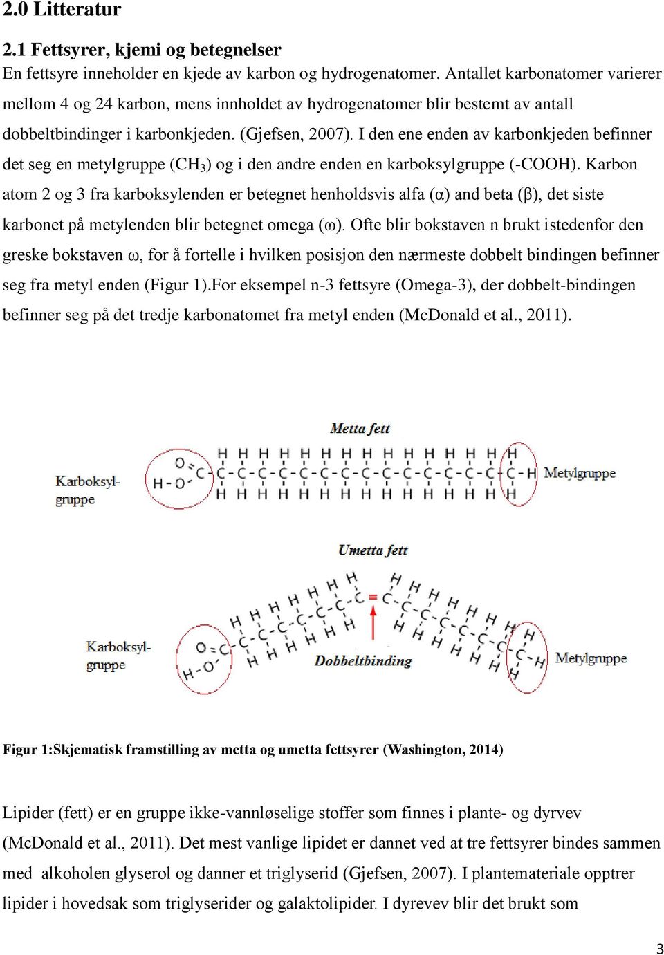 I den ene enden av karbonkjeden befinner det seg en metylgruppe (CH3) og i den andre enden en karboksylgruppe (-COOH).