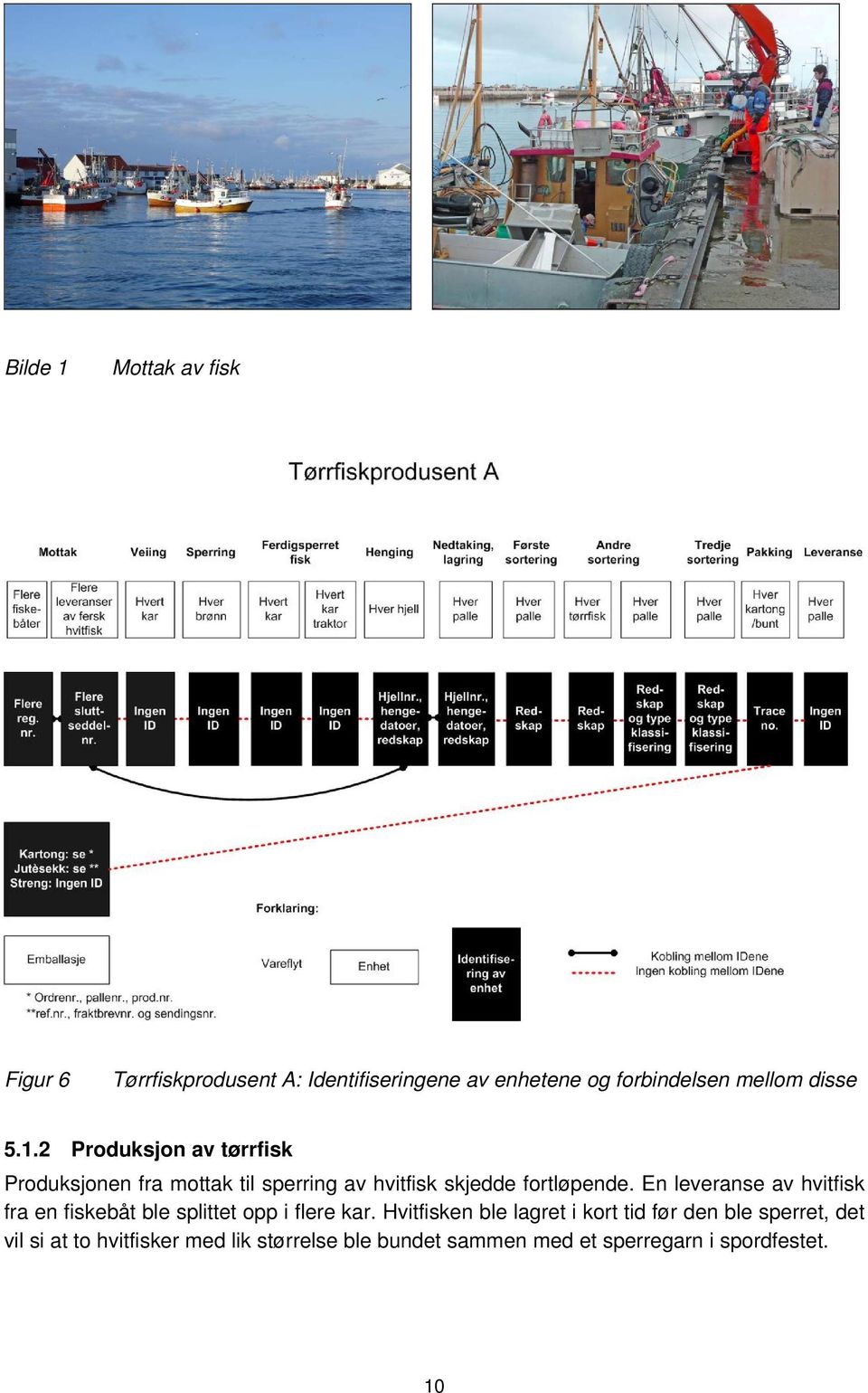 En leveranse av hvitfisk fra en fiskebåt ble splittet opp i flere kar.