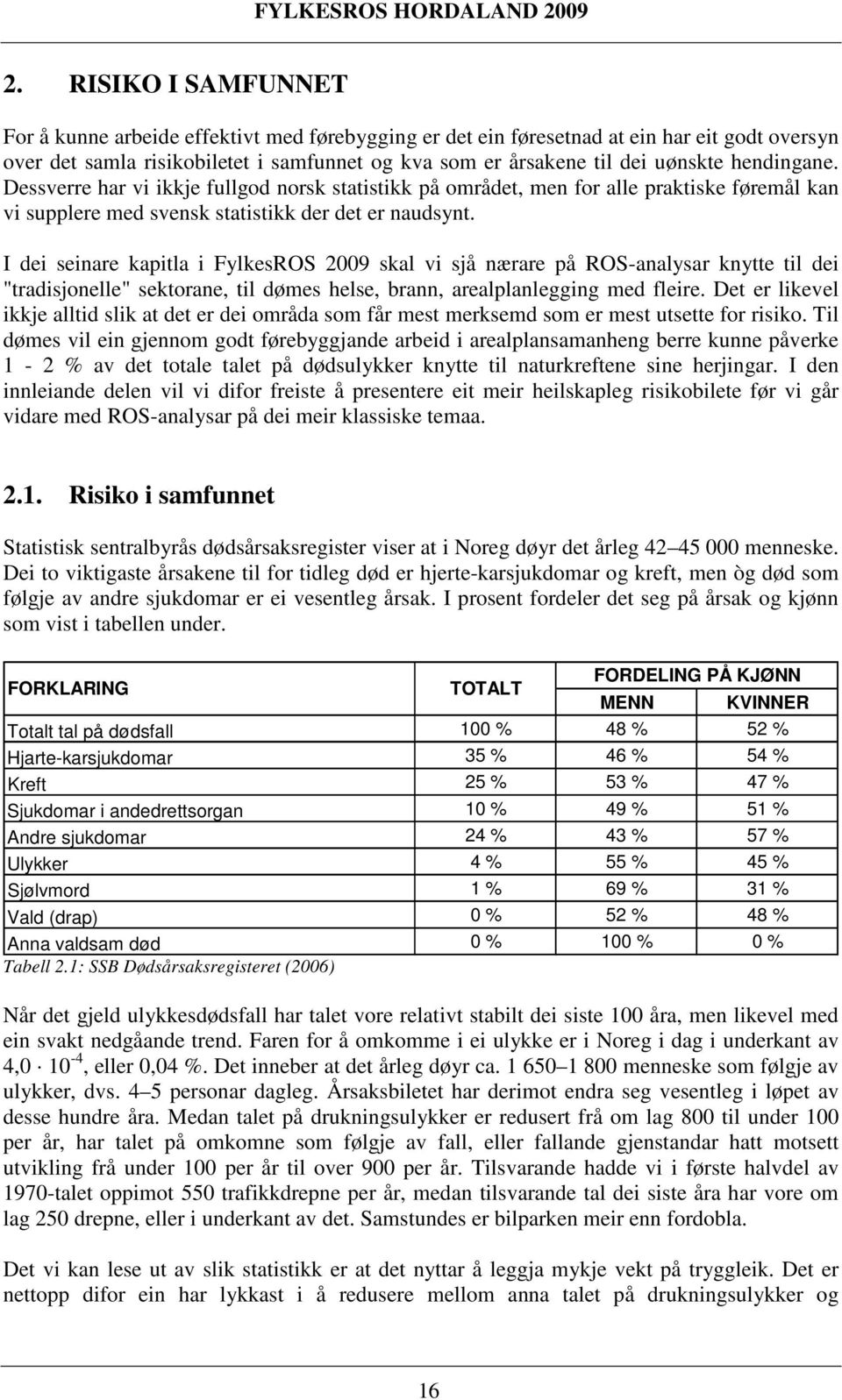 I dei seinare kapitla i FylkesROS 2009 skal vi sjå nærare på ROS-analysar knytte til dei "tradisjonelle" sektorane, til dømes helse, brann, arealplanlegging med fleire.