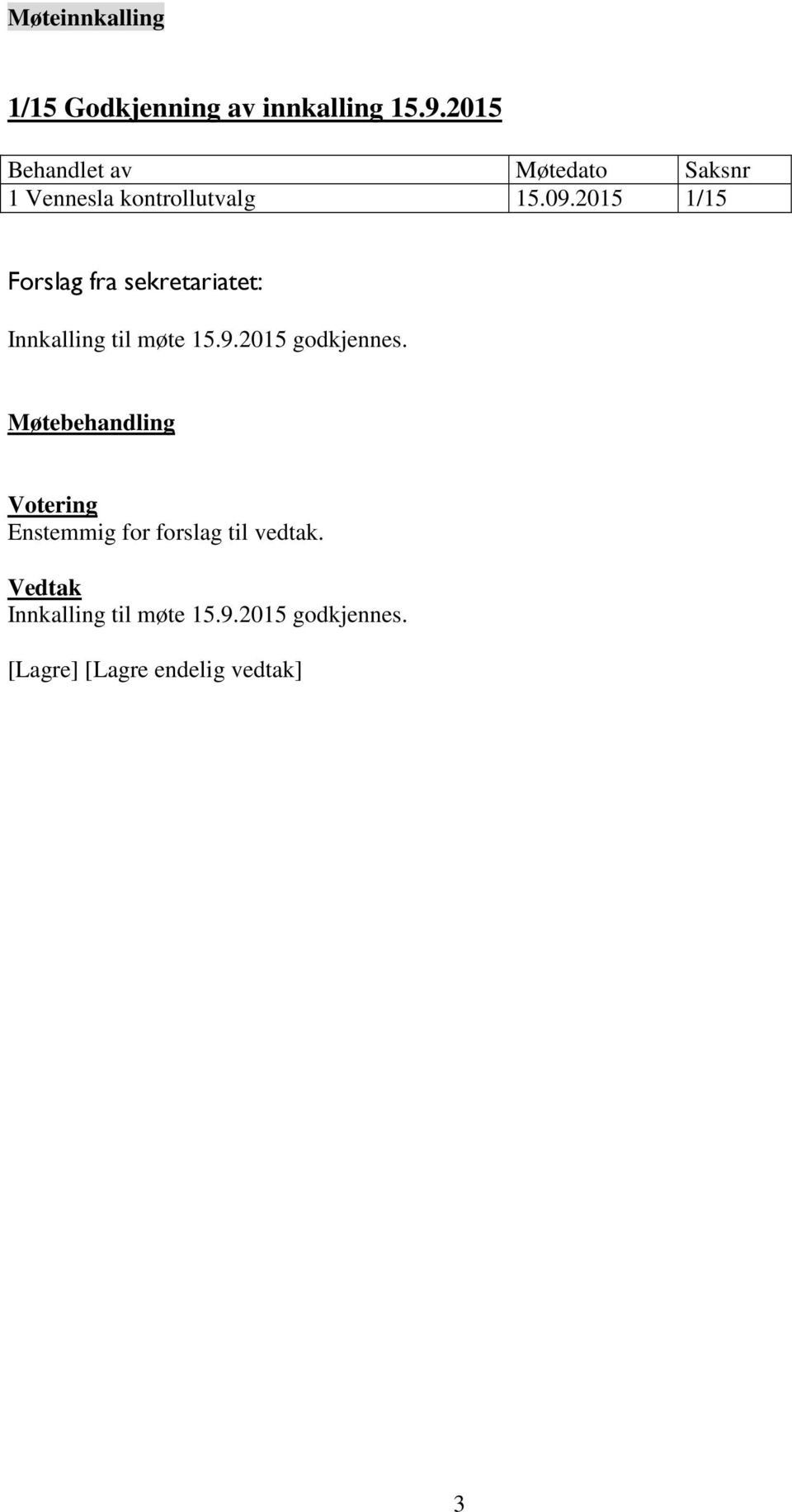 2015 1/15 Innkalling til møte 15.9.