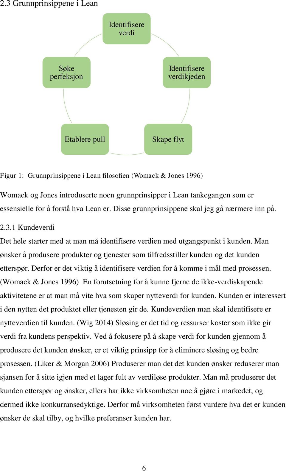 1 Kundeverdi Det hele starter med at man må identifisere verdien med utgangspunkt i kunden. Man ønsker å produsere produkter og tjenester som tilfredsstiller kunden og det kunden etterspør.