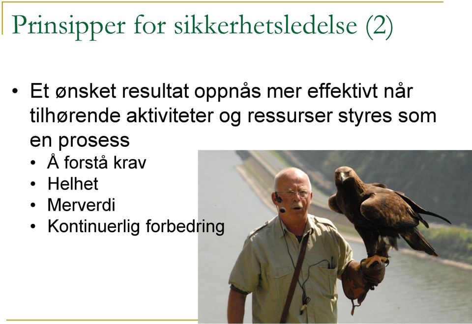 aktiviteter og ressurser styres som en prosess