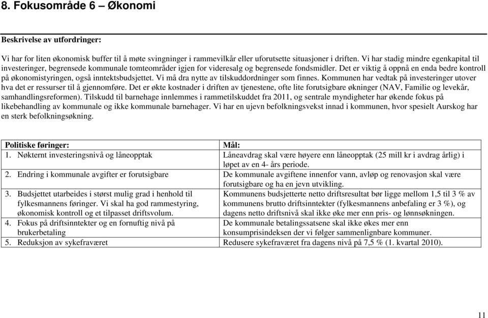 Det er viktig å oppnå en enda bedre kontroll på økonomistyringen, også inntektsbudsjettet. Vi må dra nytte av tilskuddordninger som finnes.