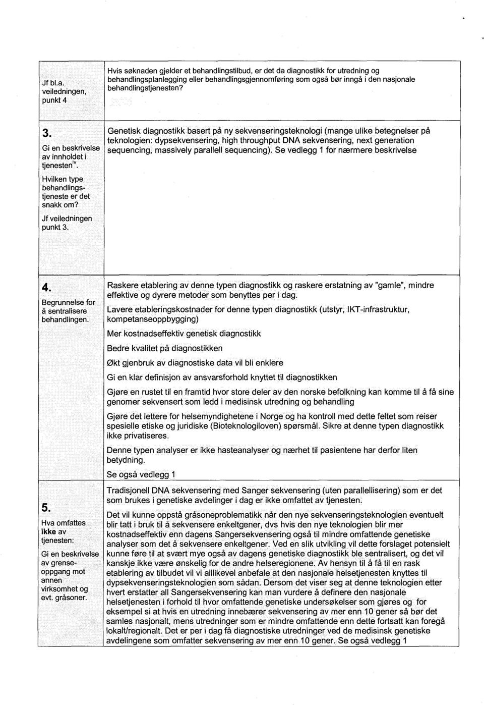 behandlingstjenesten? Gi en beskrivelse av innholdet i tjenestenw.