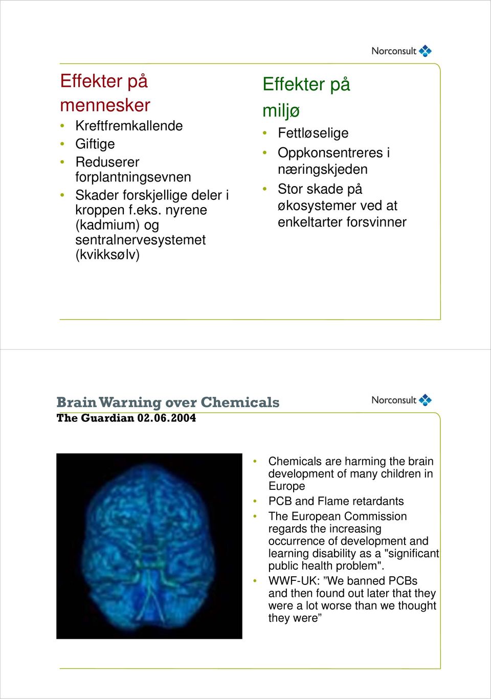 forsvinner Brain Warning over Chemicals The Guardian 02.06.