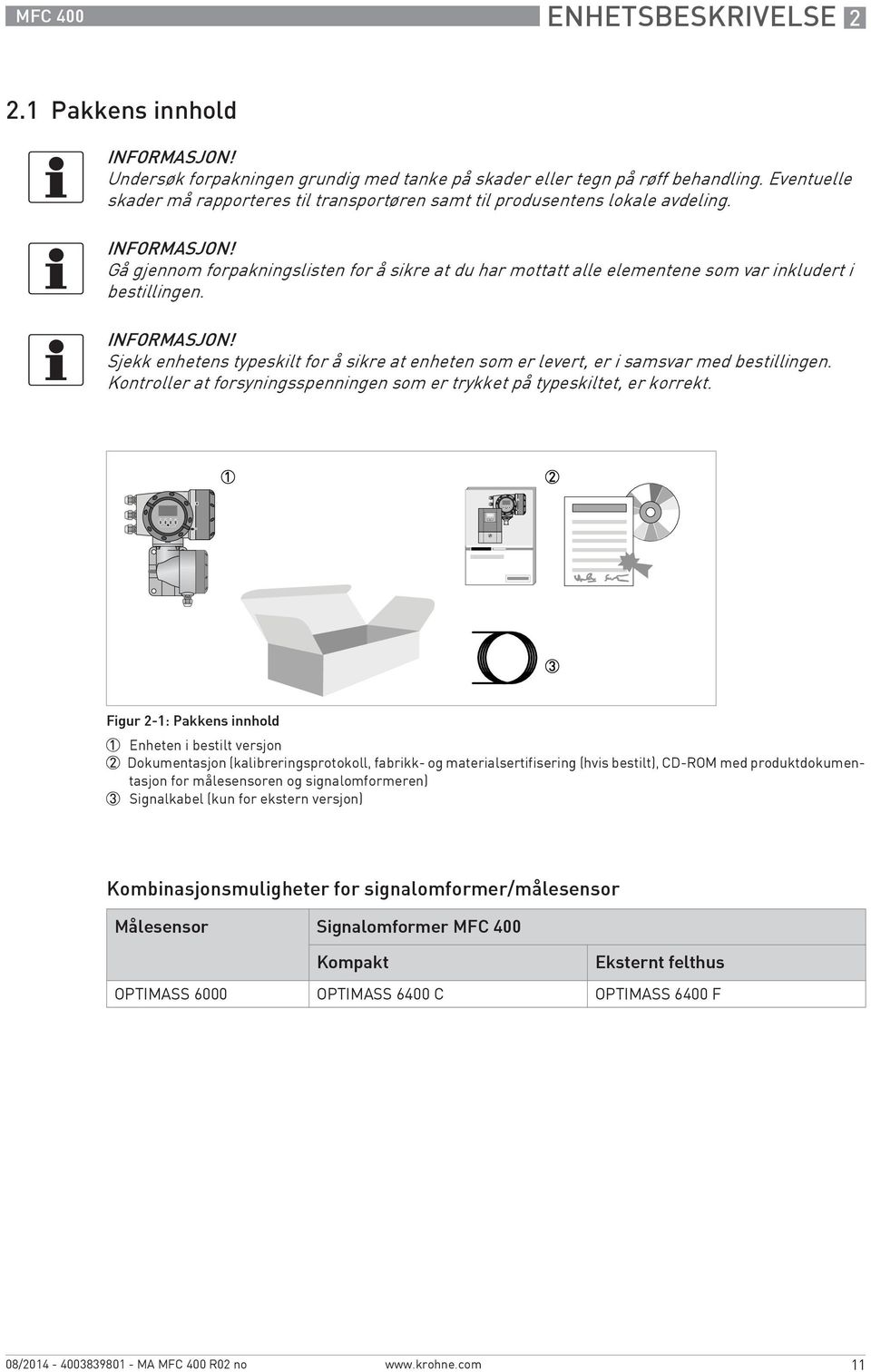 Gå gjennom forpakningslisten for å sikre at du har mottatt alle elementene som var inkludert i bestillingen. INFORMASJON!