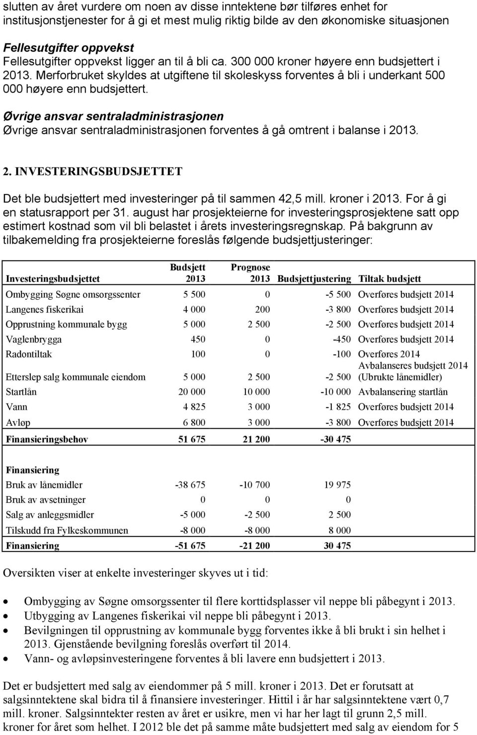 Merforbruket skyldes at utgiftene til skoleskyss forventes å bli i underkant 500 000 høyere enn budsjettert.