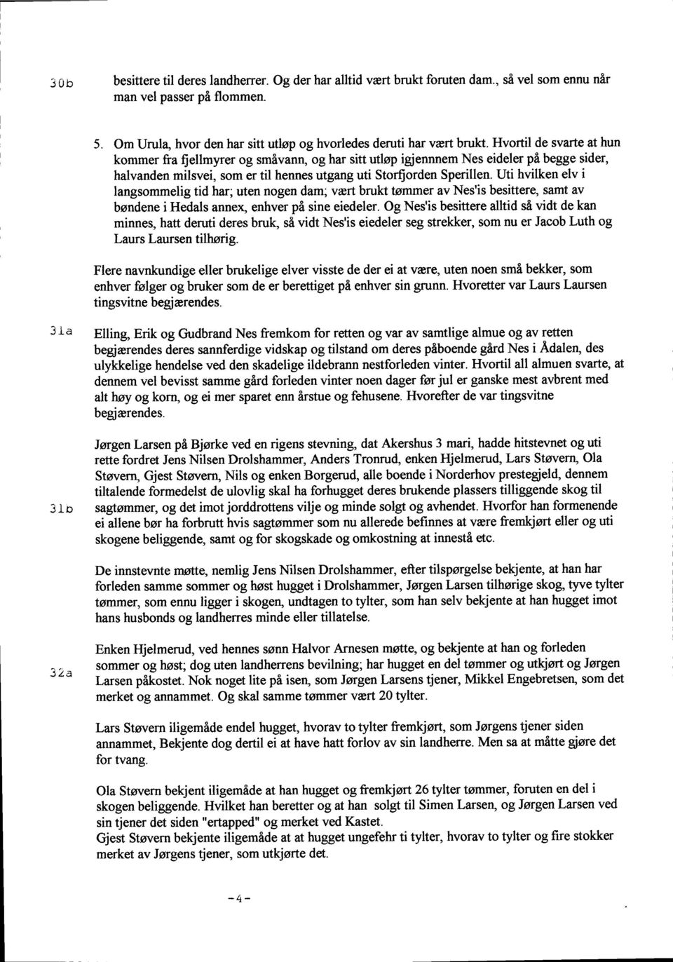 Uti hvilken elv i langsommelig tid har; uten nogen dam; vcrt brukt tsmmer avnes'is besittere, sarnt av bsndene i Hedals anne)q enhver pi sine eiedeler.