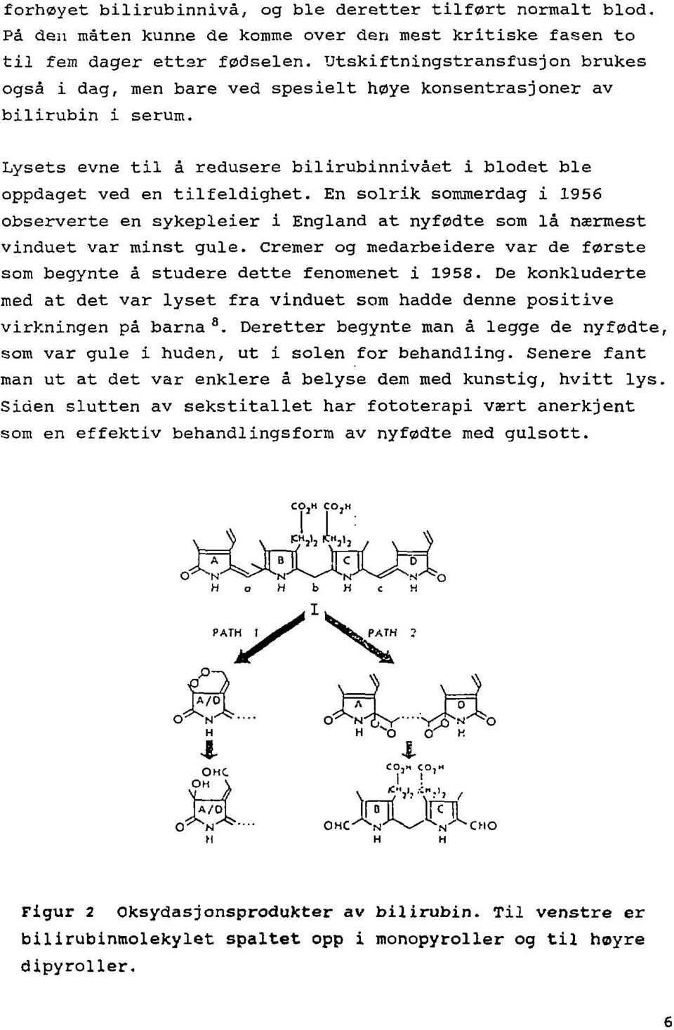 En solrik sommerdag i 1956 observerte en sykepleier i England at nyfødte som lå nærmest vinduet var minst gule. Cremer og medarbeidere var de første som begynte å studere dette fenomenet i 1958.