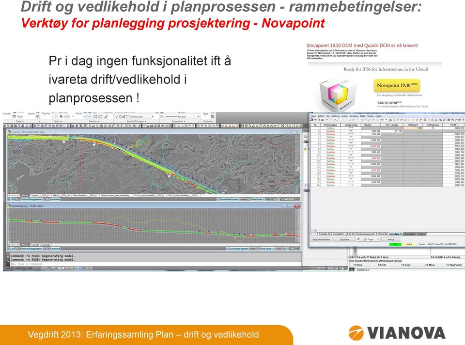 prosjektering - Novapoint Pr i dag ingen