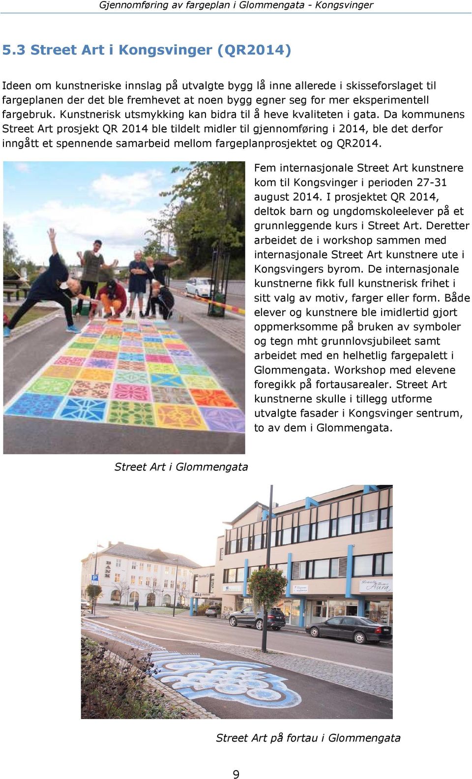 Da kommunens Street Art prosjekt QR 2014 ble tildelt midler til gjennomføring i 2014, ble det derfor inngått et spennende samarbeid mellom fargeplanprosjektet og QR2014.
