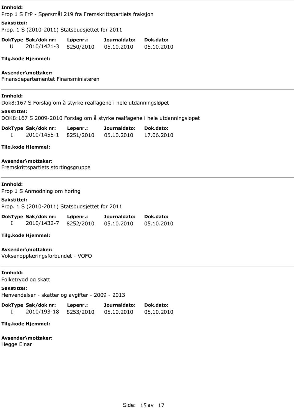 utdanningsløpet 2010/1455-1 8251/2010 17.06.