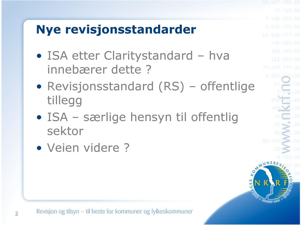 Revisjonsstandard (RS) offentlige tillegg