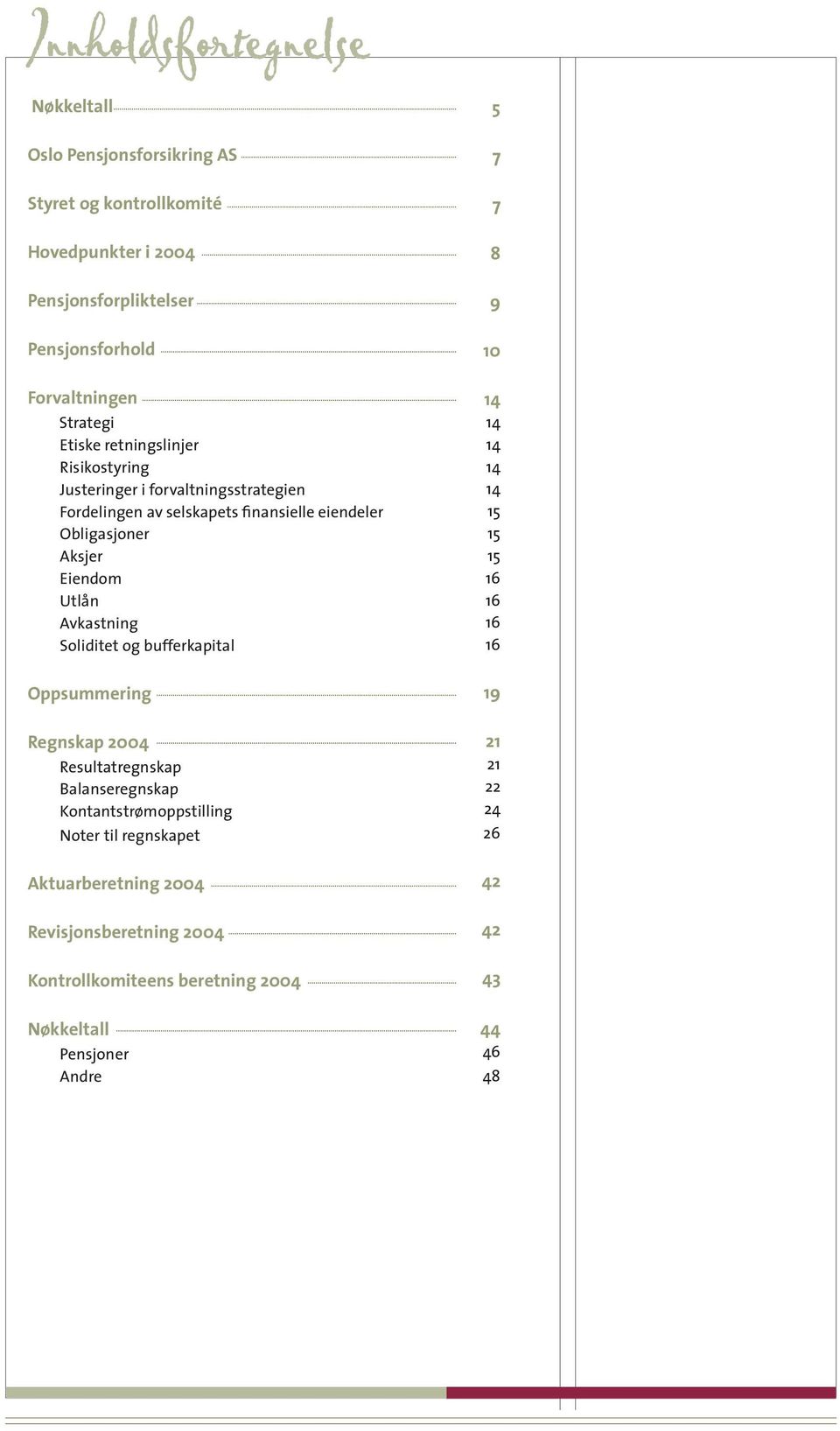 Eiendom Utlån Avkastning Soliditet og bufferkapital Oppsummering Regnskap 2 Resultatregnskap Balanseregnskap Kontantstrømoppstilling Noter til regnskapet