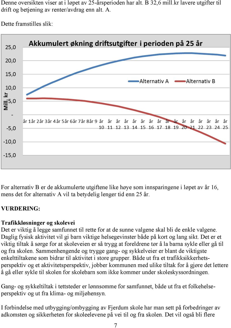 VURDERING: Trafikkløsninger og skolevei Det er viktig å legge samfunnet til rette for at de sunne valgene skal bli de enkle valgene.