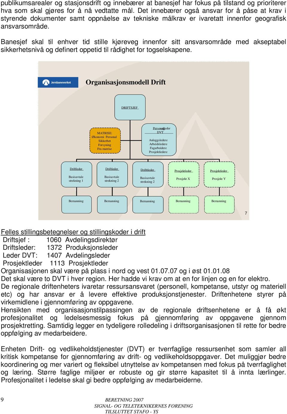 Banesjef skal til enhver tid stille kjøreveg innenfor sitt ansvarsområde med akseptabel sikkerhetsnivå og definert oppetid til rådighet for togselskapene.